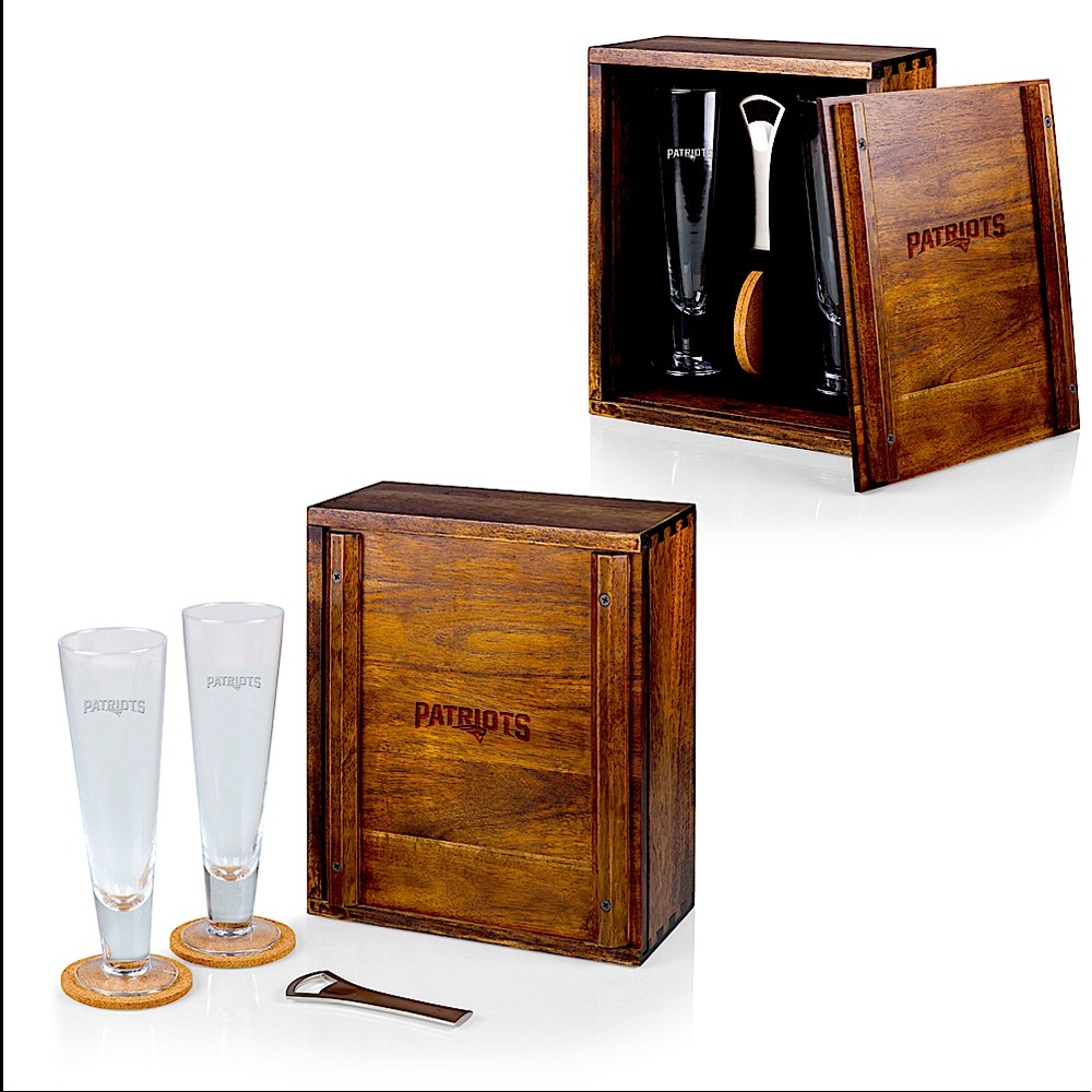 New England patriots glass set •NEW•